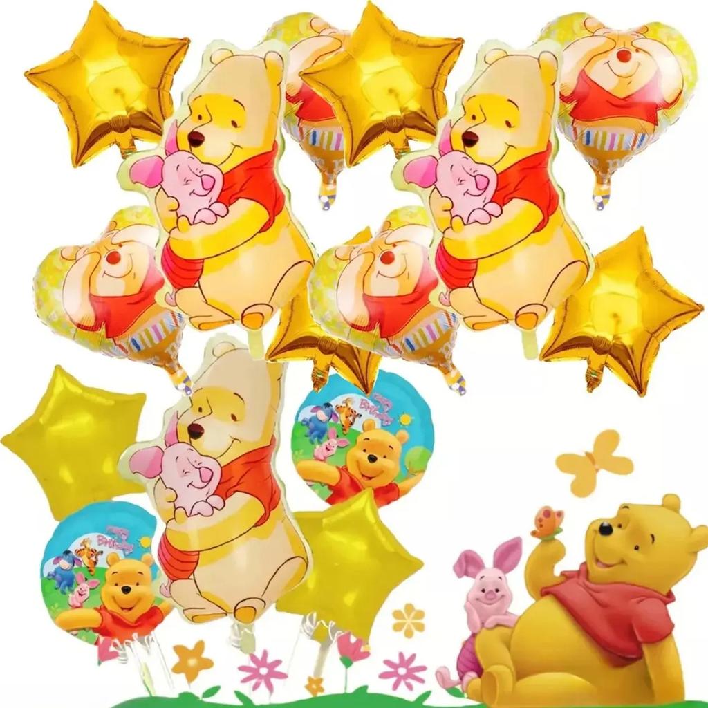 Kit 30 Winnie Pooh Bear Birthday Party Jumbo Balloons Decorate