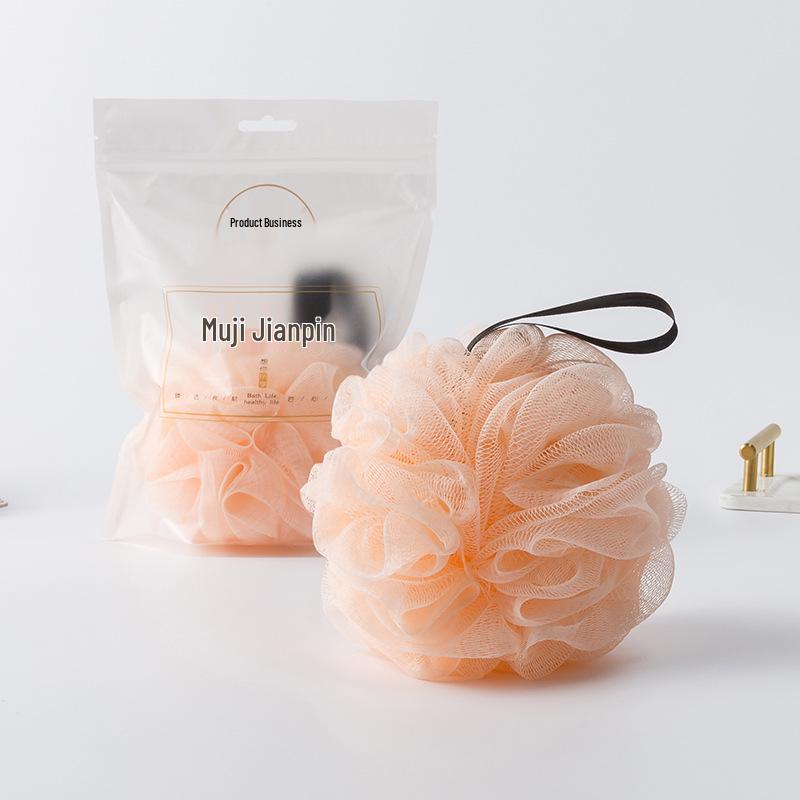 High-Grade Large Bath Sponge with Non-Dispersing Ribbon Design - Super Soft Women's Bathing Shower Ball