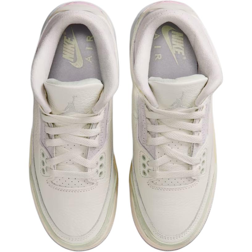 Air Jordan 3 Retro GS Spring Is In The Air Kindersneaker Weiß Sail Aura-Jade-Aura-Iris-Whisper IF4758-100
