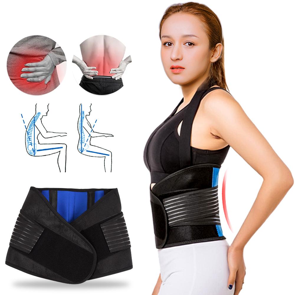 1Pcs Lumbar Support Belt for Men Women, Adjustable Neoprene Back Support with Double Pull Design