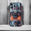 Techy Futuristic Pattern C-Circuit Board Phone Case Black Matte Thin Phone Case For iPhone17 16 15 14 13 ProMax