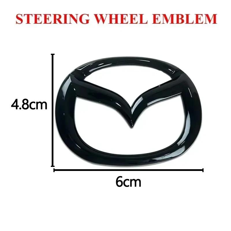 Fit for Mazda CX7 CX-7 Car 19cm Front Emblem 14cm Rear Trunk Badge Sticker Plastic Auto Steering Wheel Badge Accessories