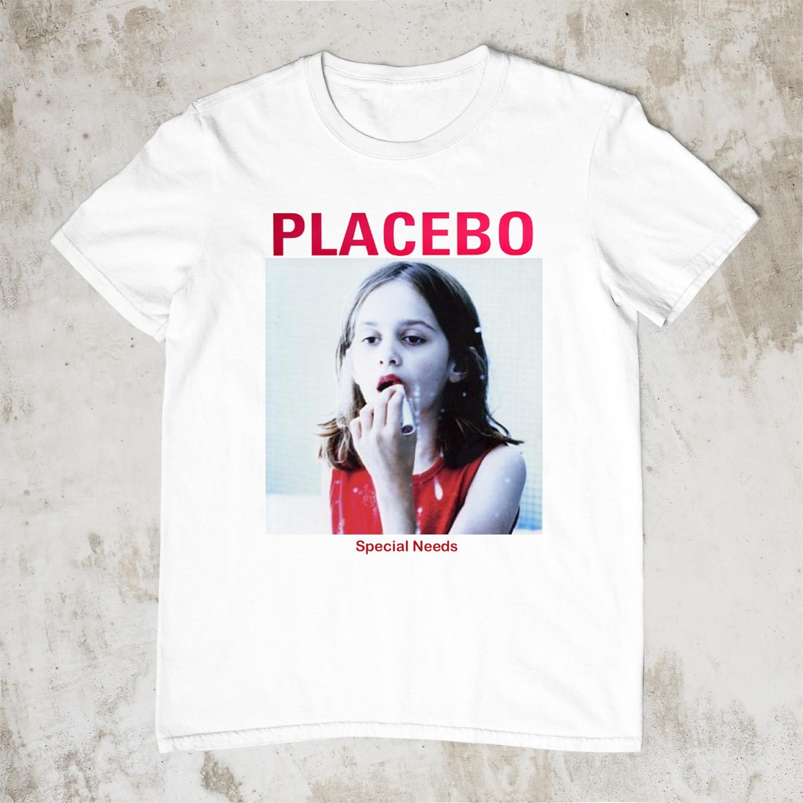 NEW Placebo Special Needs Short Sleeve White All Size Shirt AL68 M
