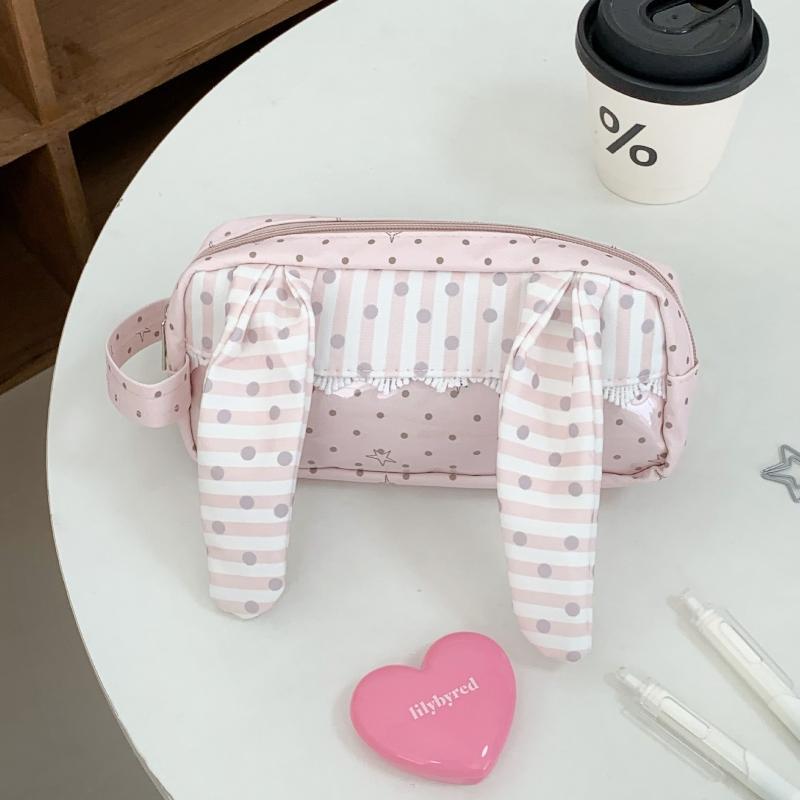 Polka Dot Shell Pencil Case Multi-Functional Stationery Storage Bag Large Capacity Pen Pouch Student Daily Gift