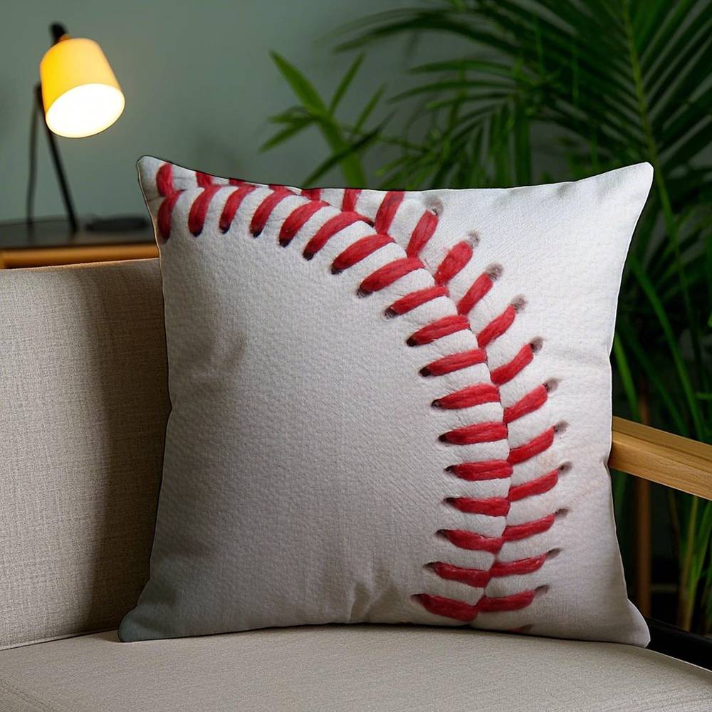 Fashion BASEBALL Pillow Case Short Plush Double-sided Print Square Throw Pillow Covers Sofa Home Cushion Decor