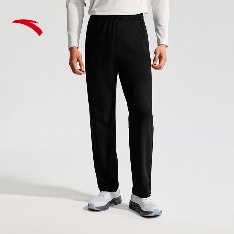 Anta Men's Ice Silk Knitted Straight-Leg Sports Pants