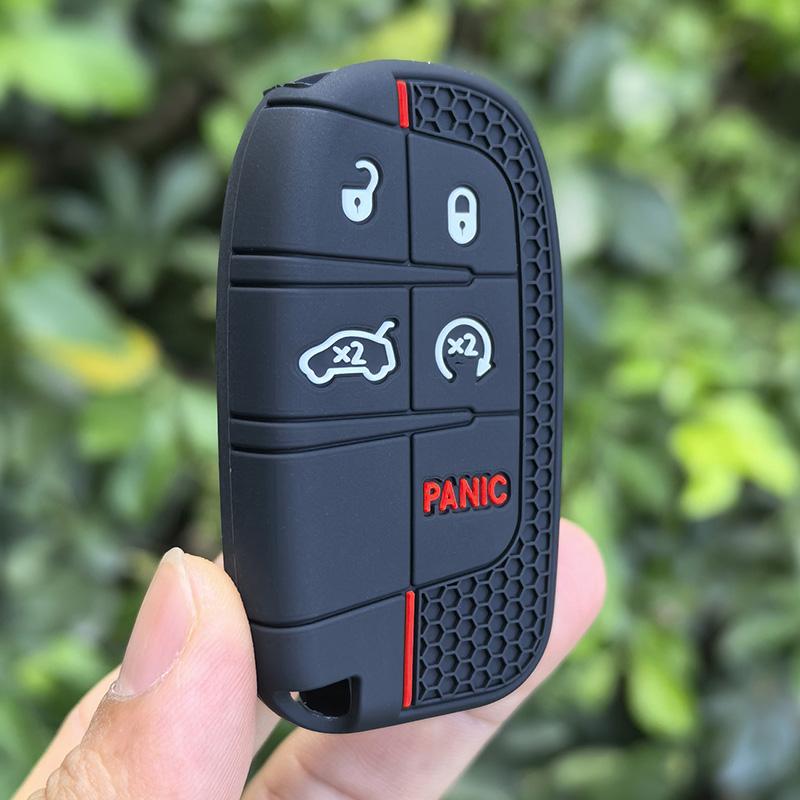 

Силиконовый чехол для автомобильного ключа для Dodge Ram Charger Journey Durango Jeep Grand Cherokee Chrysler Keyless Fob Shell Holder