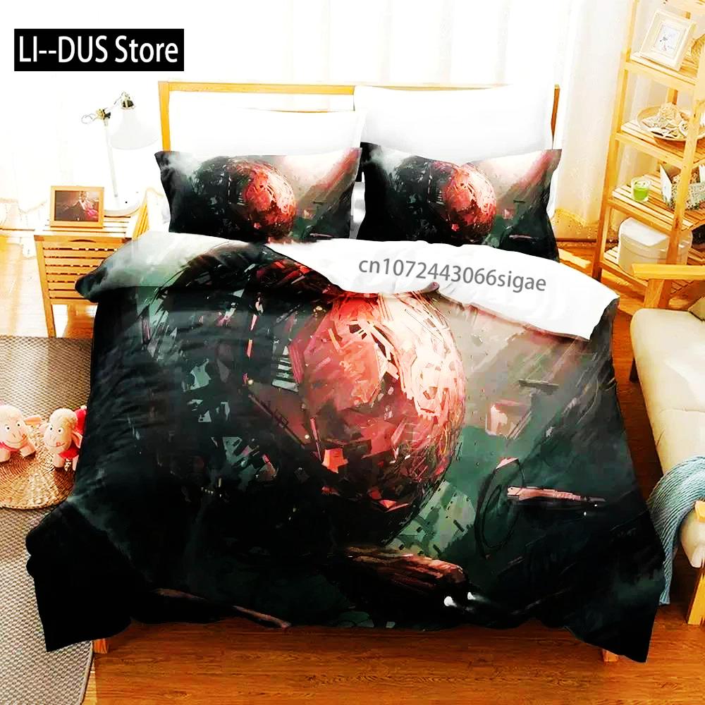 3D Print Sci Fi Structure Bedding Set Duvet Cover Bed Set Quilt Cover Pillowcase Comforter King Queen Size Boys Adult Bedding