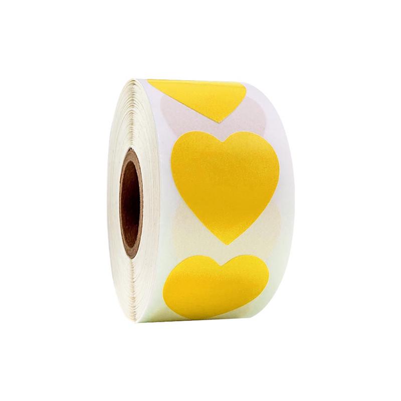 Heart-Shaped Multicolor Label Stickers: Writable, Adhesive, and Perfect for Categorizing or Decorating.