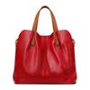 2025 Color Block Genuine Leather Women's Crossbody & Shoulder Handbag - Large Mother-and-Child Design