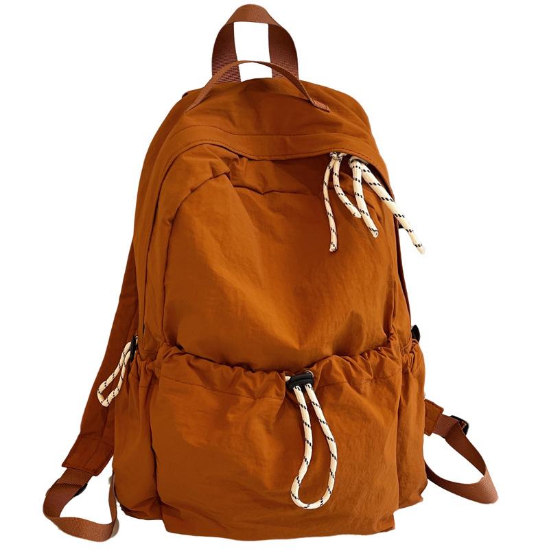 Schoolbag Autumn New Leisure Travel Backpack Female Korean Version Commuting Simple Lazy Wind Backpack Large Capacity Student Schoolbag