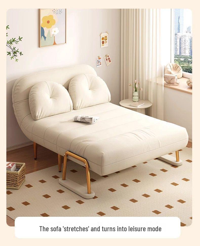 Cream Multi-Functional Folding Sofa Bed for Small Spaces
