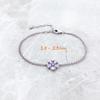 Bracelet Flowers Colourful Stones Spring New Link Chain 925 Silver Jewelry Lucky Gift For Women
