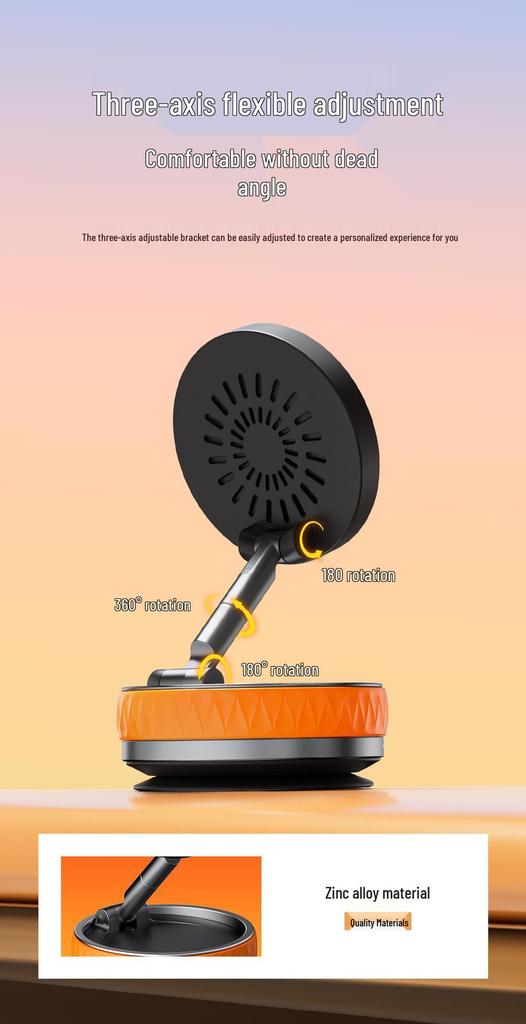Bezprzewodowa ładowarka samochodowa i obrotowy magnetyczny uchwyt na telefon z przyssawką dla Apple