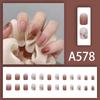 Winter fresh and simple pure lust style bride dance wear nails rainbow love rose fake nails