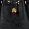 Tory Burch T Monogramm Double T Logo Gesteppt Perforiert Abnehmbarer Schultergurt Kordelzug Leder Eimer Tasche Damen Taschen Schwarz 151791-001