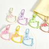 Creative Cartoon Cat Head Keychain - Acrylic Pendant Accessory & Bag Charm