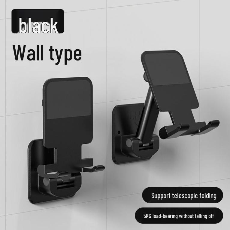 Adjustable Foldable Phone Holder for Wall, Kitchen, Bathroom, and Desktop Live Streaming
