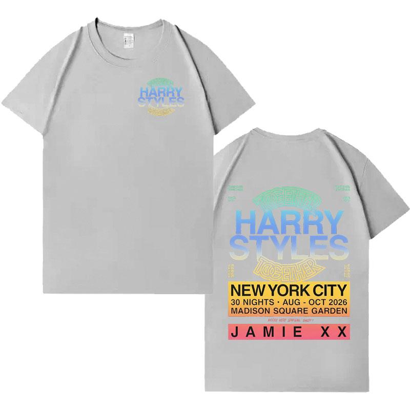 Singer HarryStyle Trendy Album Together Tour Tshirts Aesthetic Pop T Shirt Mens Women Harajuku Loose Oversized Casual T Shrits
