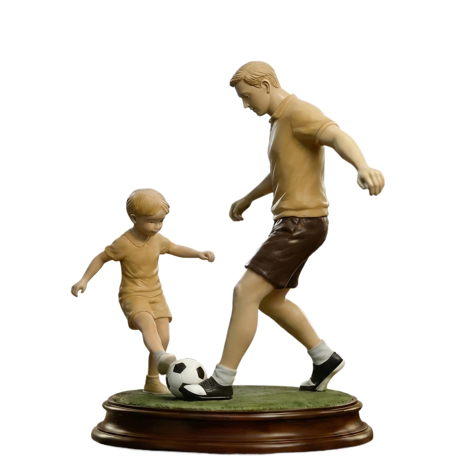 

Resin Ornament For Horticultural, Courtyard, Balcony, Outdoor Decoration With -Son Football Interaction One Size коричневый