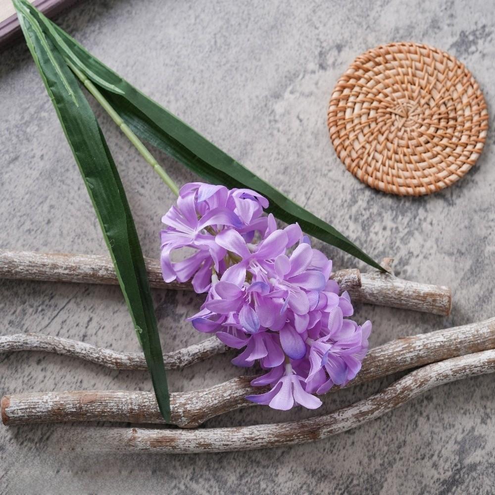 

Pink Artificial Hyacinth Flowers Simulation Decorative Artificial Faux Plants Floral Display Fake Silk Flower фіолетовий