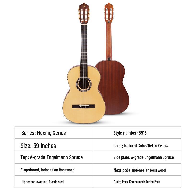 39palcová matná klasická kytara pro začátečníky