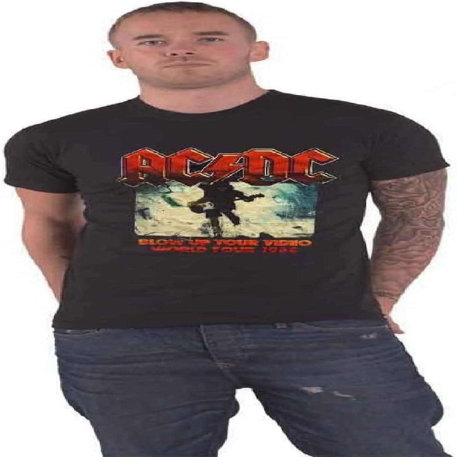 

Ac_Dc T Shirt Blow Up Your Video World Tour 88 Band Logo Official Mens Black Size M XXXXXL чорний