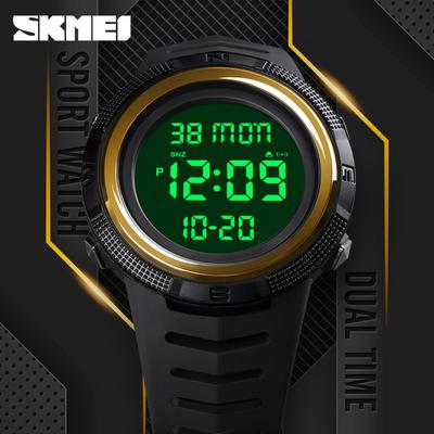 Reloj electrónico luminoso para estudiantes, deportivo, multifuncional, resistente al agua, con doble horario para exteriores.