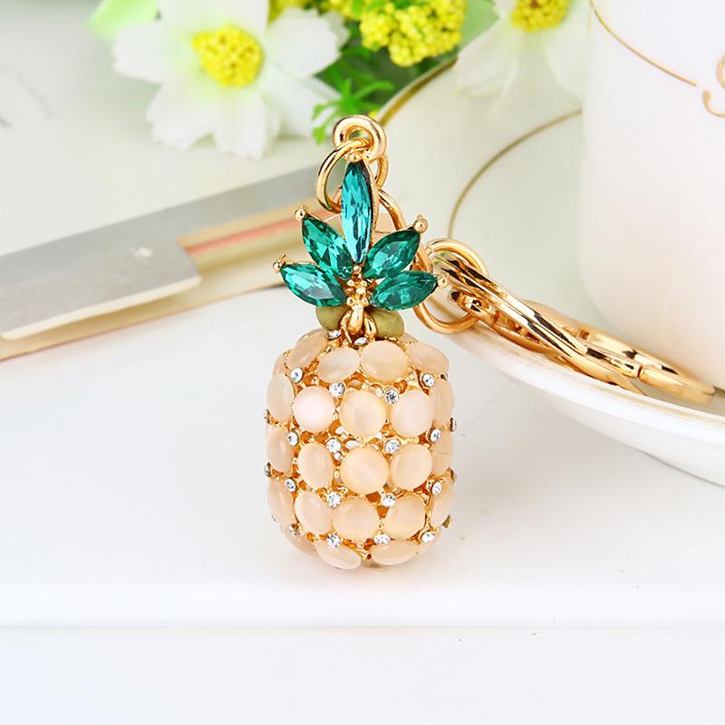 Söta Vattenmelon Frukter Nyckelringar För Kvinnor Och Män Guld Färg Nyckelring Skolväska Hänge Accessoarer Smycken porte clef