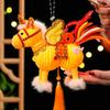 DIY Material Kit Luminous Horse Lantern Year of The Horse Handmade Spring Festival Lantern with Tassel Blessing Words
