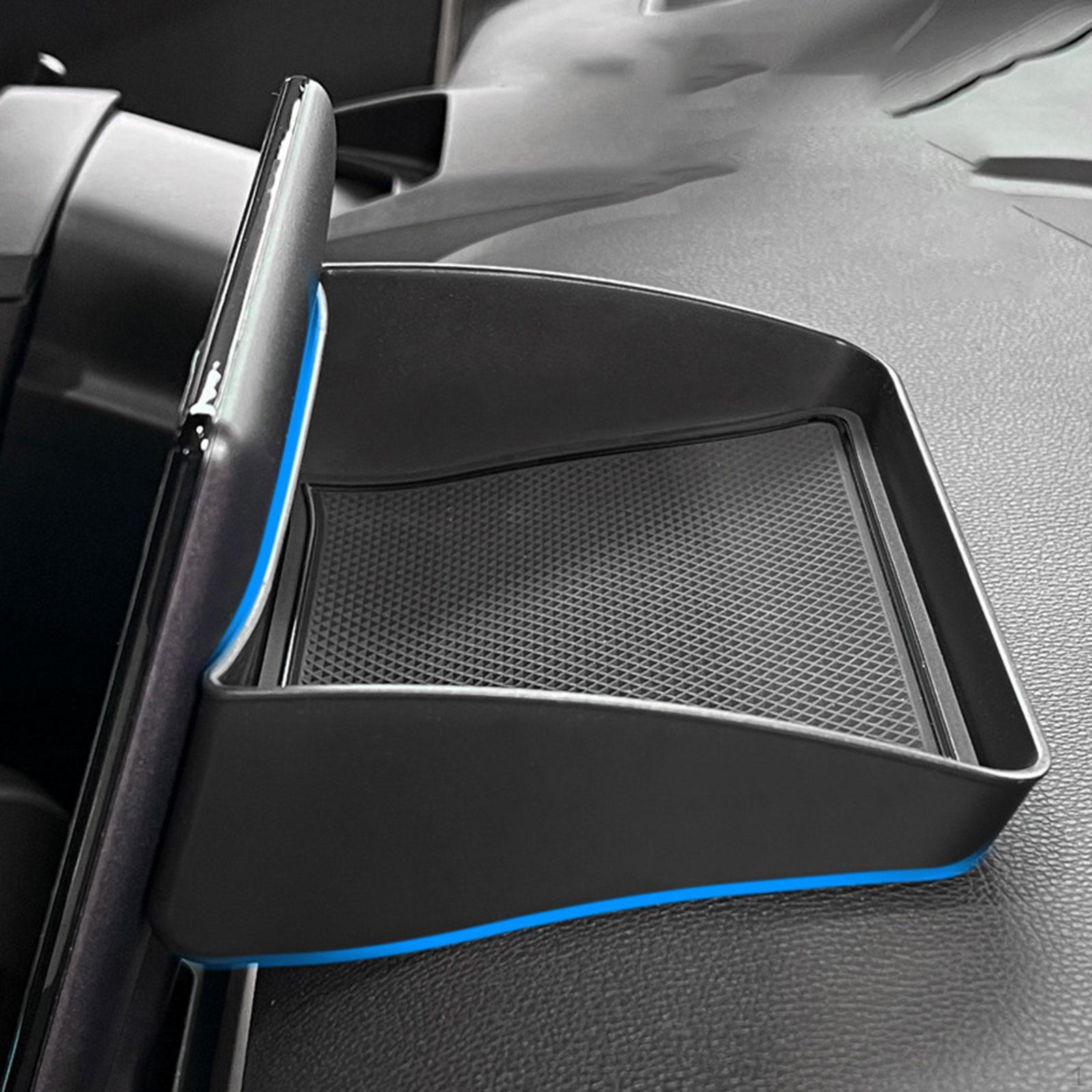 Dashboard Organizer behind Screen Storage Box Car Tissue Holder, Center Console Tray for