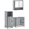 VidaXL Ensemble de meubles de salle de bain 3 pcs Sonoma gris, armoire de salle de bain, placard de salle de bain, meuble de 3300988