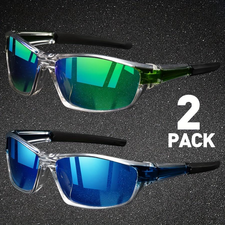 2pairs Sports Polarized Sunglasses for Men Lightweight Night Vision Male Shades Cycling Driving Fishing Fashion Mirror Sunglass