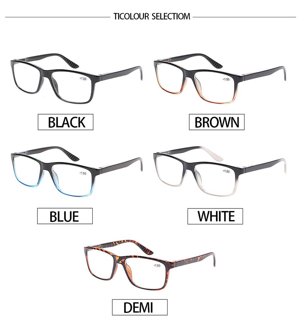 Turezing Reading Glasses Spring Hinge for Men Women Readers Eyeglasses Diopter +0 to +600 Lightweight Durable