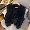 2023 French Style Tassel Knit Layered Sleeveless Vest for Women - Early Spring Design, Short and Chic Outerwear