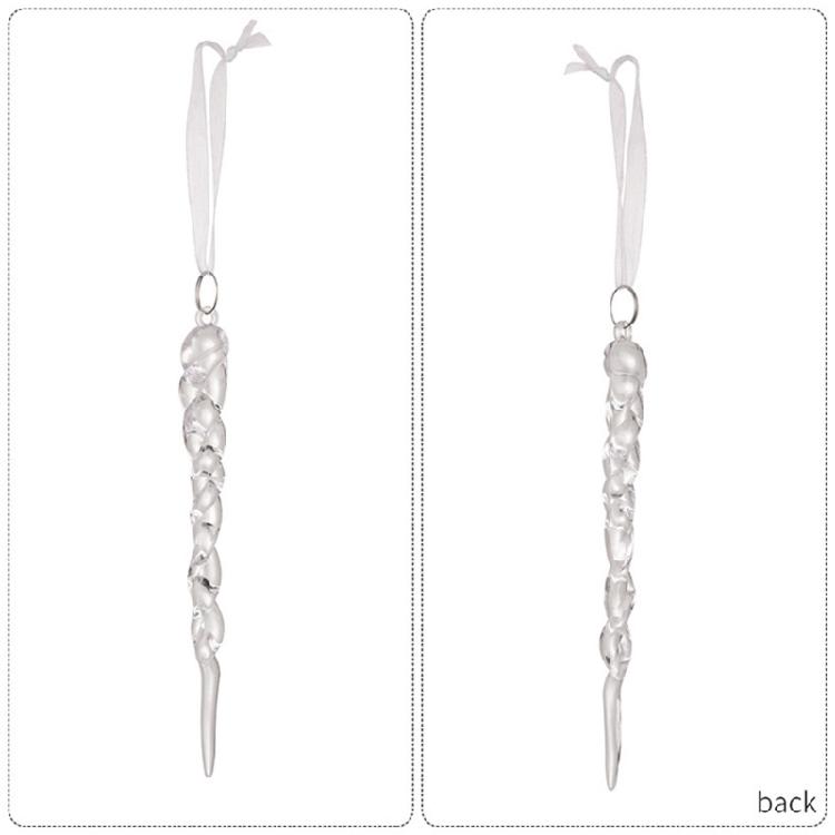 18Pieces Premium Acrylic Ice Christmas Ornamentation Crystal Snowflake Transparent Decors For Indoor Festival Display