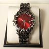 Men's Vintage Flame Design Alloy Watch Punk Quartz Wristwatch with Date for Men Unique Dragon Style Casual Waterproof Clock