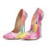 Women Big Size Hand Painted Graffiti Pointed Toe Stiletto Pumps Art Pattern Fashion Nightclub Party High Heels WZ-A16-35