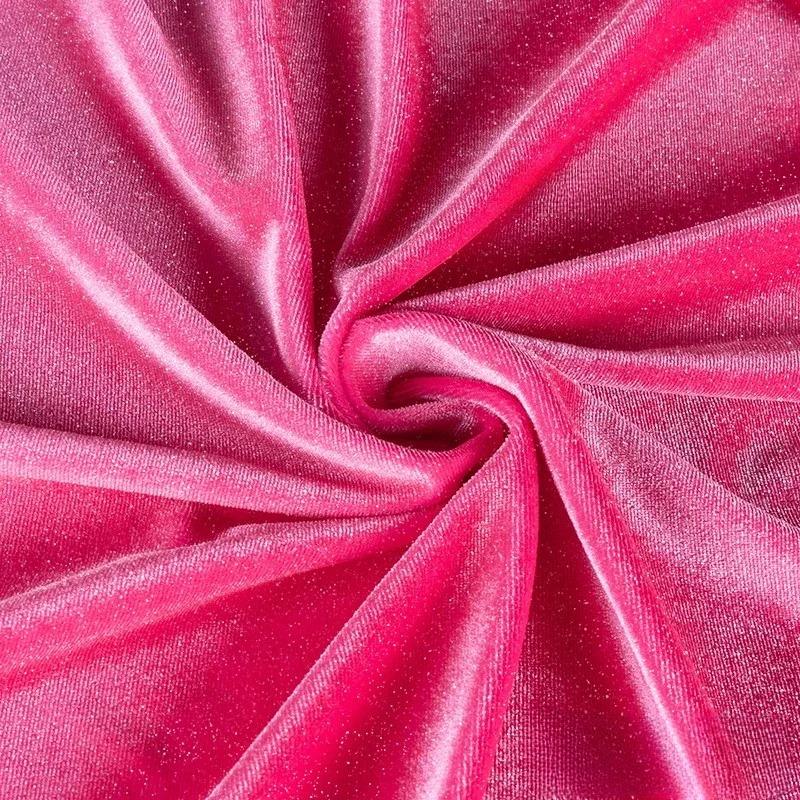 

100/300x150cm Stretch Starry Glittering Velvet Pleuche Fabric Four-sided Elastic Clothing for Sewing Party dress Clothes 100x150cm
