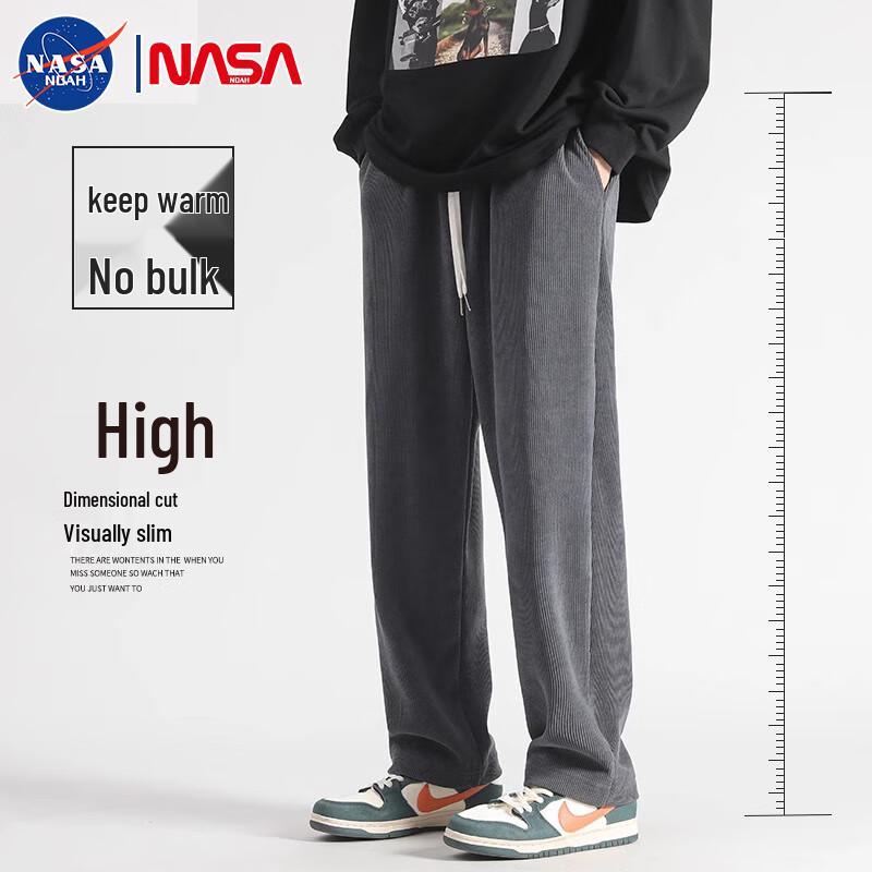 NASA NOAH Men's Corduroy Straight Leg Casual Sweatpants