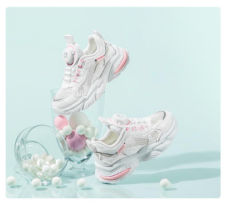 Kaiti Cat Children's Shoes Girls' Thick Bottom 2026 Summer New Style Rotating Buckle Lightweight Sports Shoes