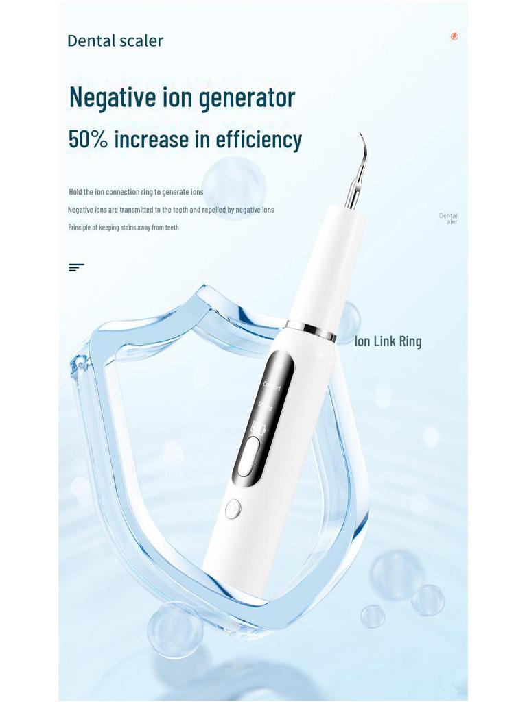 Leisen Ultrasonic Electric Tartar Remover – Portable Home Dental Cleaner