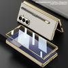 Zijde PU Leer Gehard Beschermfolie Penhouder met Pen Telefoonhoesje voor Samsung Galaxy Z Fold 7 Fold7 Scharnier Beschermhoes