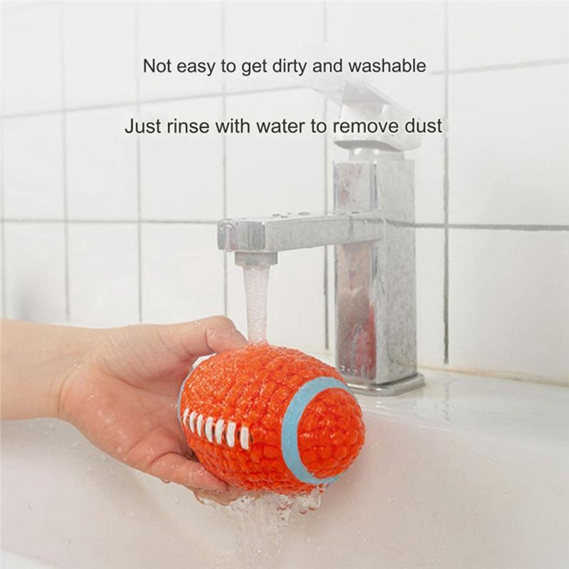 Practical-Pet Dog Toy Balls Squeak Puppy Toys Interesting Tennis Football Tooth Cleaning Toys For Dogs Easy Install Easy To Use
