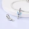 Charms Platablue Pink Angelic Heart-Shaped Beads Fit Originalbracelets Charms For Women Jewelry Diy Making Gifts