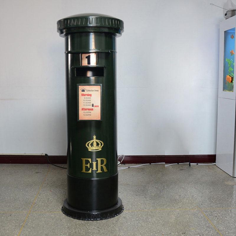 Extra Large Retro British Tin Post Box for Bar, Cafe, or Home Decoration
