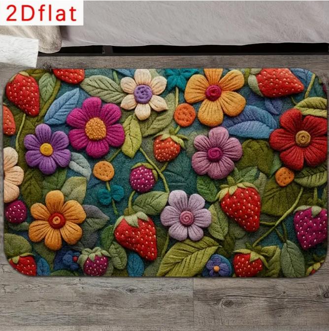 Floral Pattern Entrance Pad Very Suitable Home Living Rooms Bedrooms Bathrooms Kitchens Absorbent Pad Entrance Pad Decorative