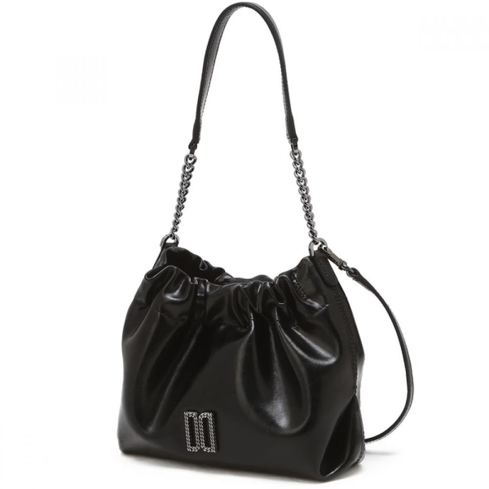 

Daks Black Dd Logo Leather Chain Shoulder Bag Mini Crossbody Dcwa5f366bk Single option