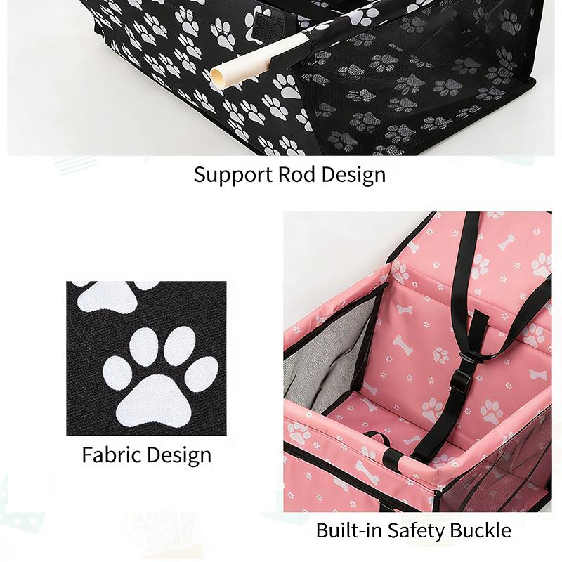 Dog Car Seat Cover Foldable Hammock Pet Harness Cat Bag Basket Stable And Foldable Travel Pet Dog And Cat Safety Car Seat