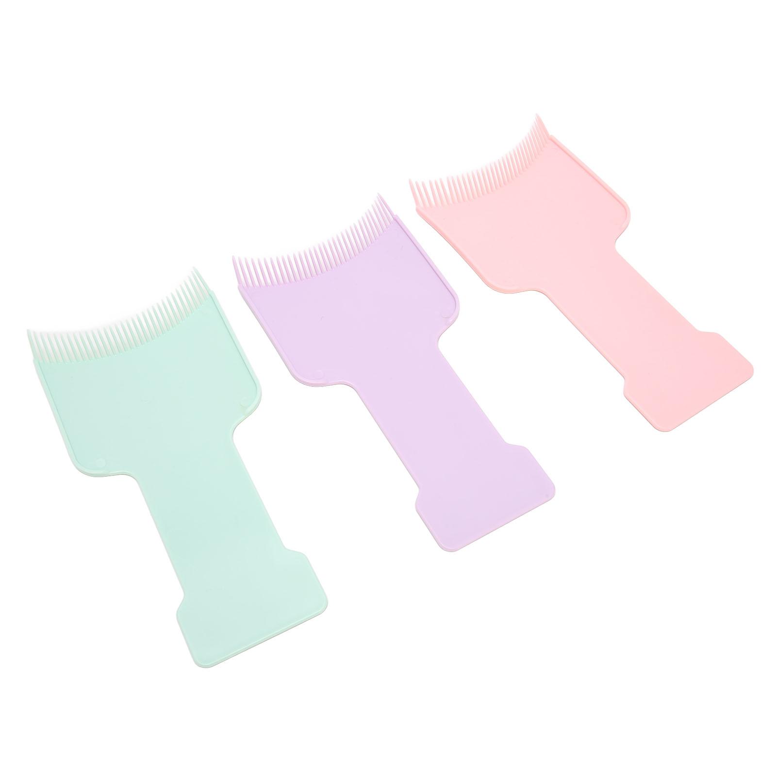 

3 шт. Доска для балаяжа с изогнутыми зубцами, эргономичная, 3 цвета, равномерное окрашивание, расширяемая доска для мелирования